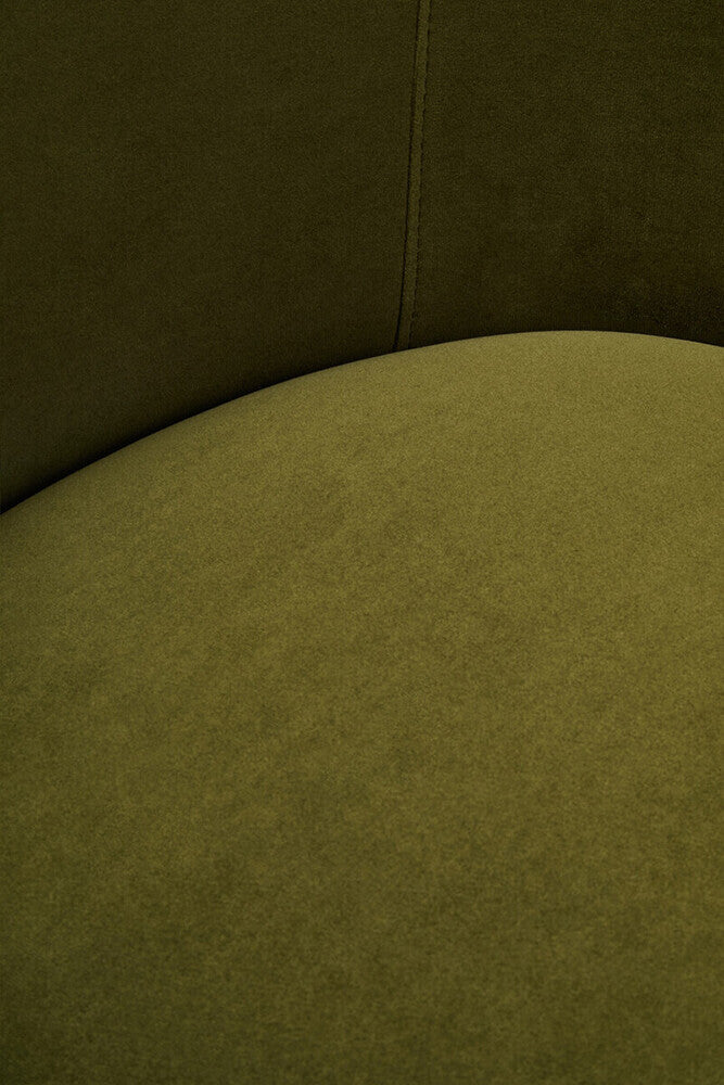 Forest Green Curved Velvet Chair | Darla
