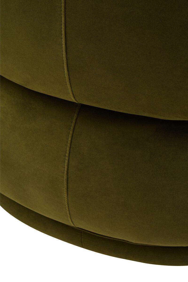 Forest Green Curved Velvet Chair | Darla