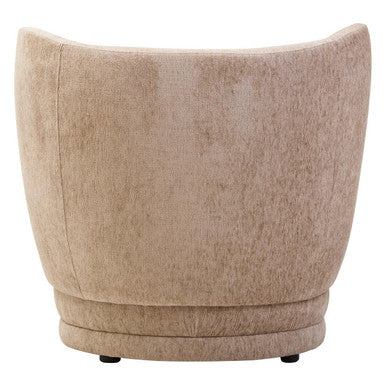 Deep Stone Chenille Curved Chair | Delray