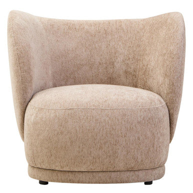 Deep Stone Chenille Curved Chair | Delray