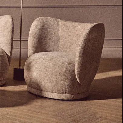 Deep Stone Chenille Curved Chair | Delray