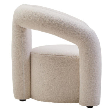 Ivory Boucle Effect Statement Chair | Davina