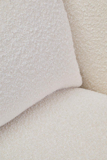 Textured Cream Curved Chair | Bruge