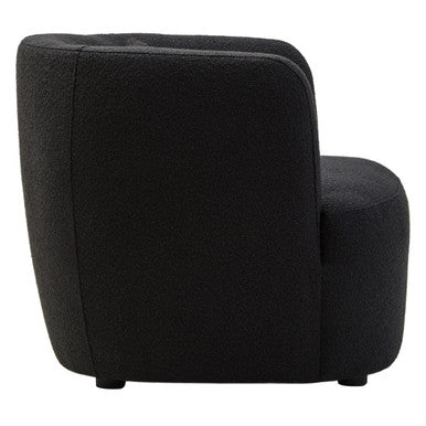 Textured Black Curved Chair | Bruge