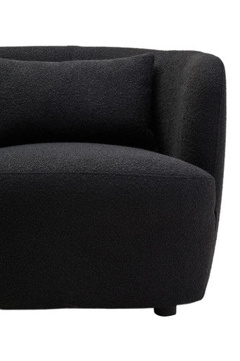 Textured Black Curved Chair | Bruge