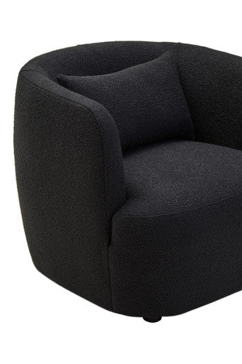 Textured Black Curved Chair | Bruge