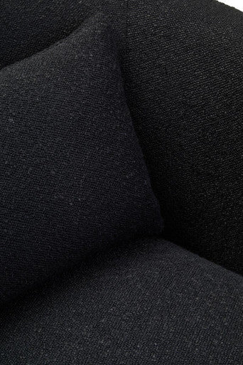 Textured Black Curved Chair | Bruge