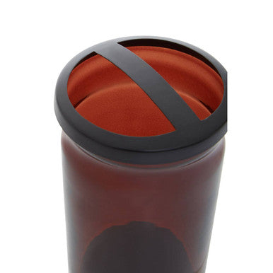 Kiara Brown Glass Toothbrush Holder | Allegra