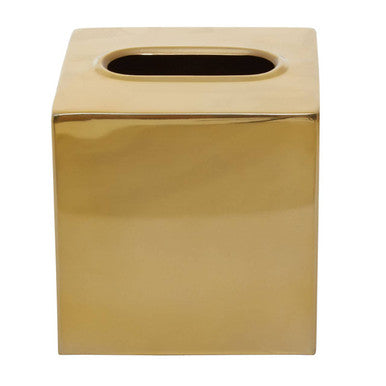 Gold Finish Tissue Box | Allegra
