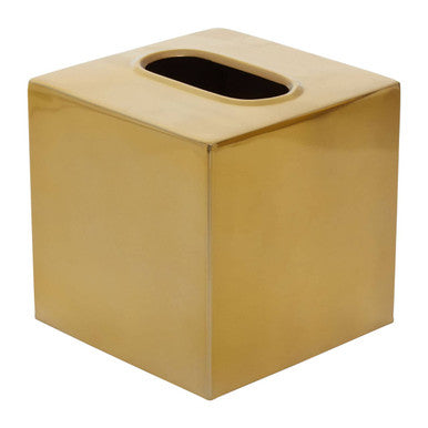 Gold Finish Tissue Box | Allegra