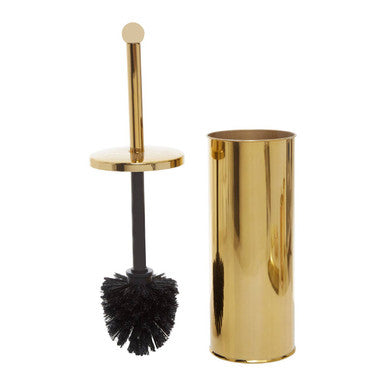 Stainless Steel Toilet Brush With Gold Detail | Allegra
