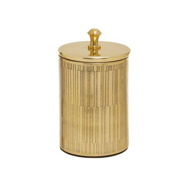Line Effect Gold Bathroom Jar | Allegra