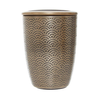 Etched Metallic Toothbrush Holder | Allegra