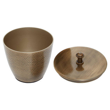 Aluminium Gold Finish 300ml Bathroom Jar | Allegra