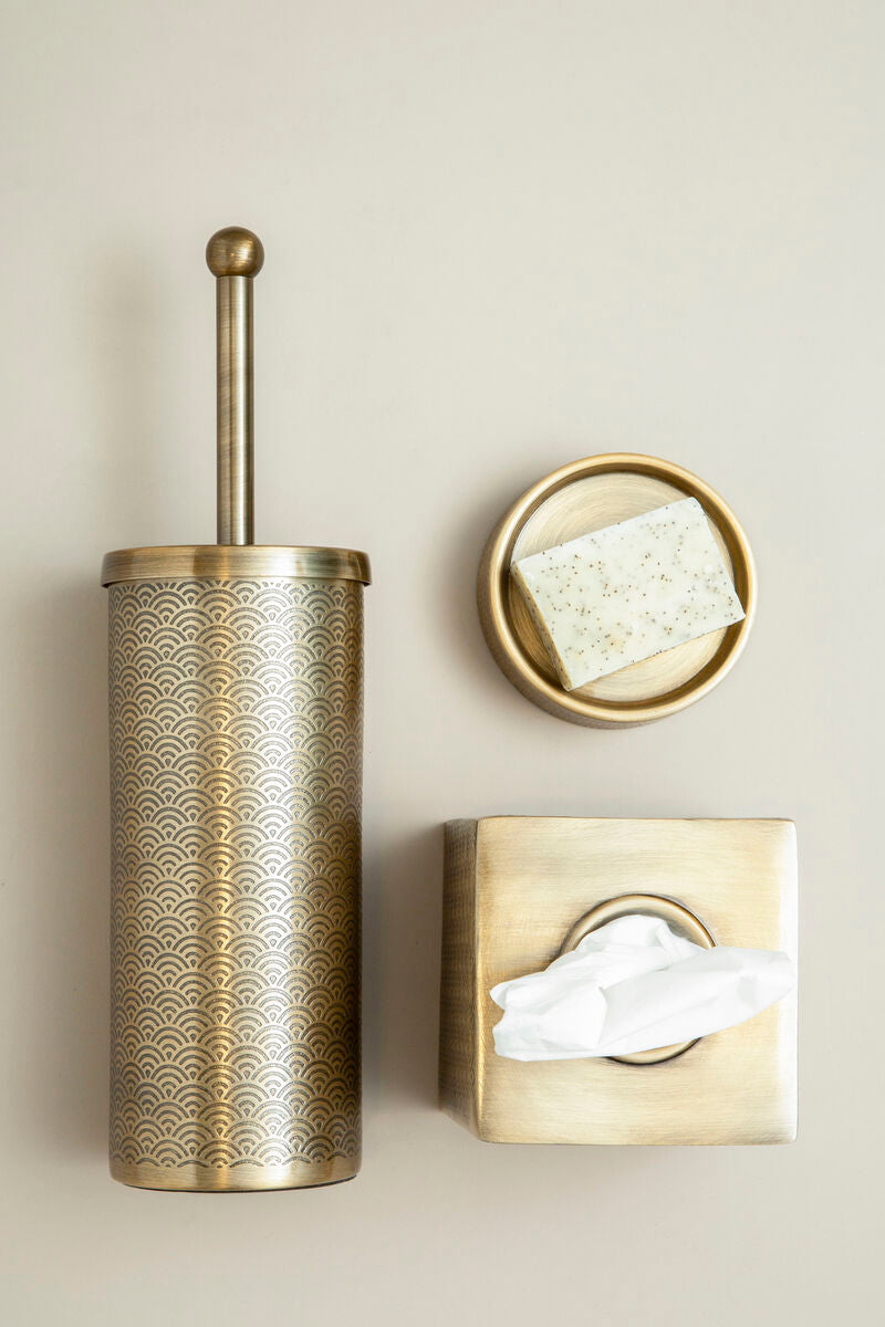 Etched Detail Aluminium Toilet Brush | Allegra