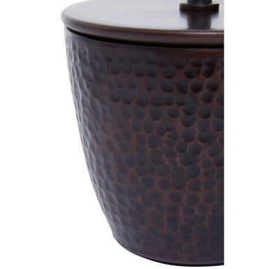 Bronze Finish Metallic Bathroom Jar | Allegra