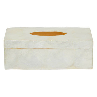 White Sea Shell Tissue Box | Palu