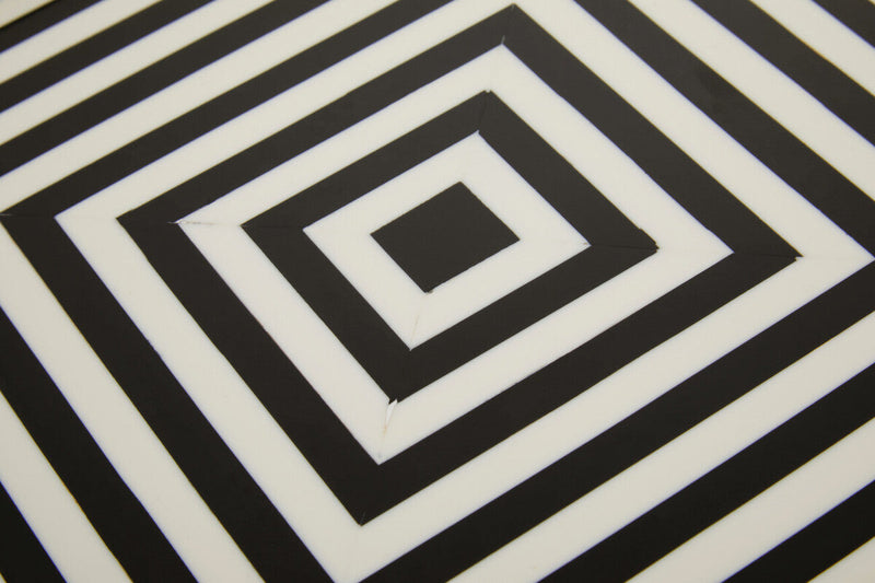 Black and White Finish Square Tray | Donato