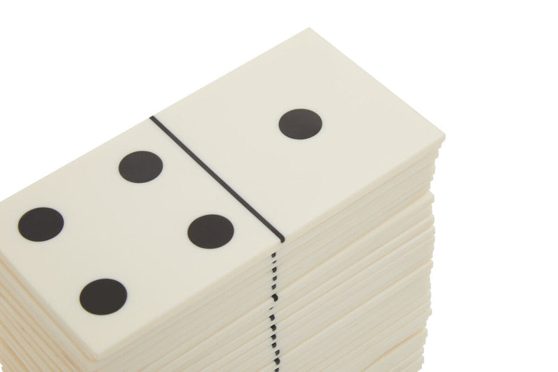 White and Gold Domino Set with White Dominoes | Churchill Games