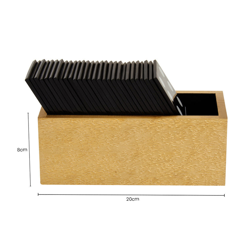 Gold Domino Set with Black Dominoes | Churchill Games