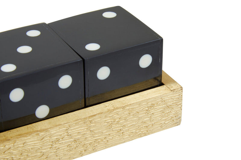 Gold Dice Set with 5 Black Dice | Churchill Games