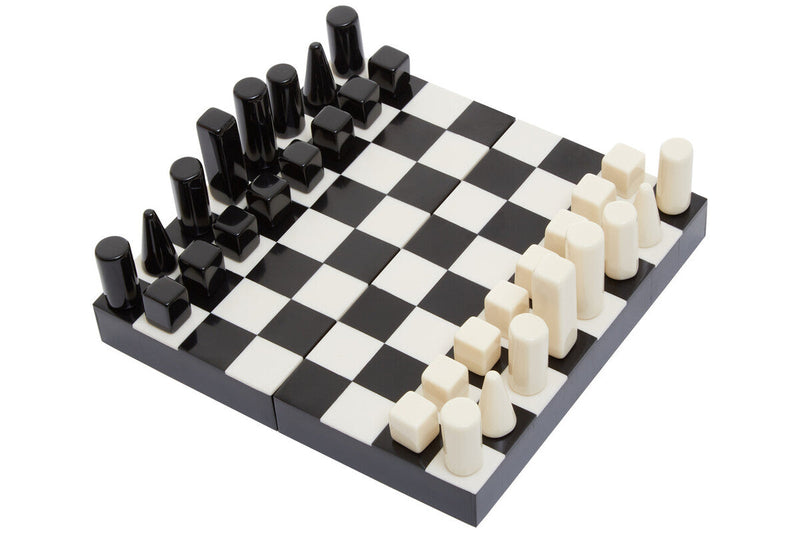 Small Black and White Foldable Chess Set | Churchill Games