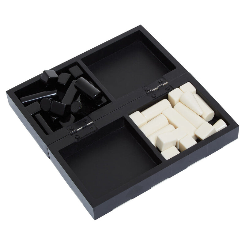 Small Black and White Foldable Chess Set | Churchill Games