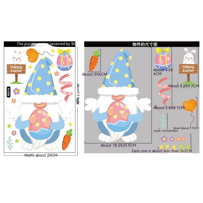 Cute Cartoon Easter Bunny Stickers