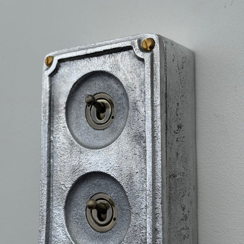 3 Gang 2 Way Solid Cast Metal Conduit Toggle Light Switch