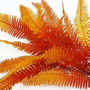 55cm Artificial Autumn Orange Fern Bush Plant - InStock