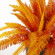 55cm Artificial Autumn Orange Fern Bush Plant - InStock