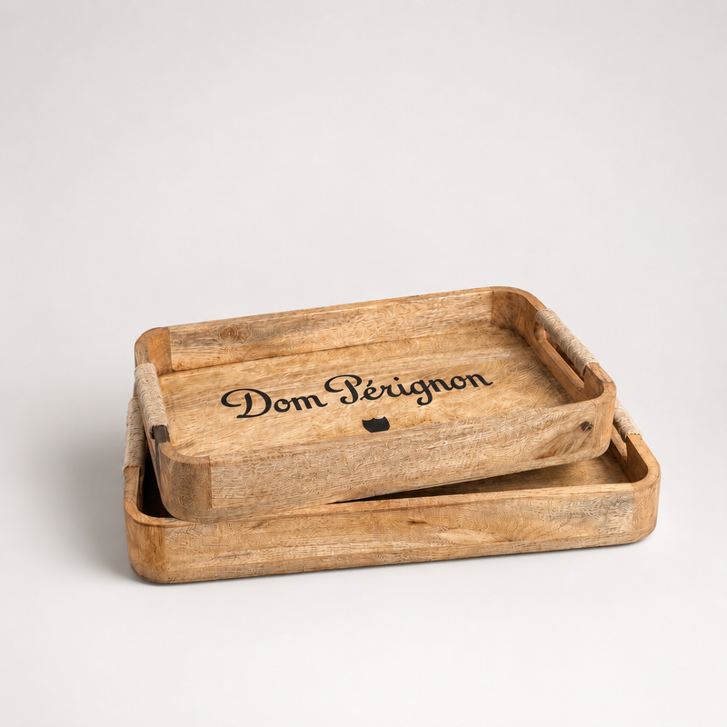 Wooden Serving Trays Dom Pérignon Champagne