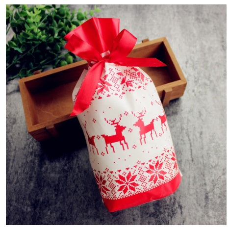 Christmas old man tree drawstring bag