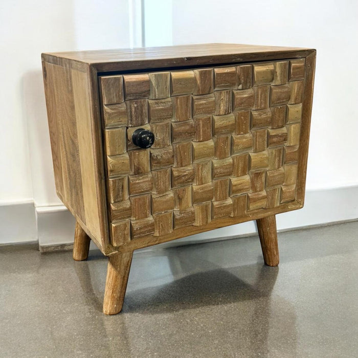 47CM WOODEN BEDSIDE CABINET