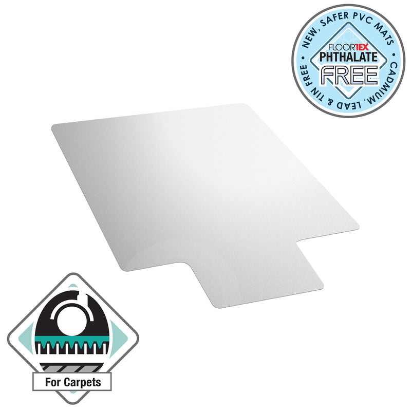 Advantagemat® Vinyl Lipped Chair Mat for Carpets up to 6mm - 115 x 134cm