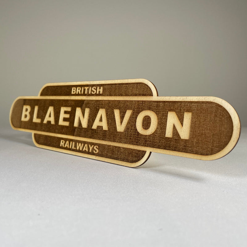 Railway Train Station Sign - Handmade Ornament