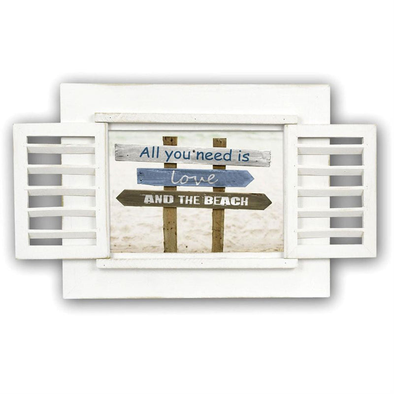 Varazze Slatted White Wooden 7x5 Photo Frame – Window Style Shutter Frame