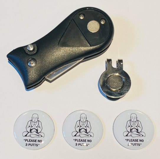 Golf Divot Tool Set with Hat Clip and 3 Ball Markers