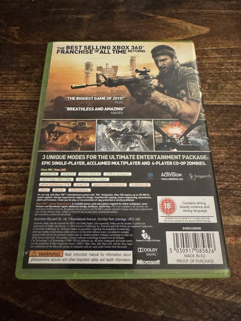 Xbox 360 Call Of Duty Black Ops