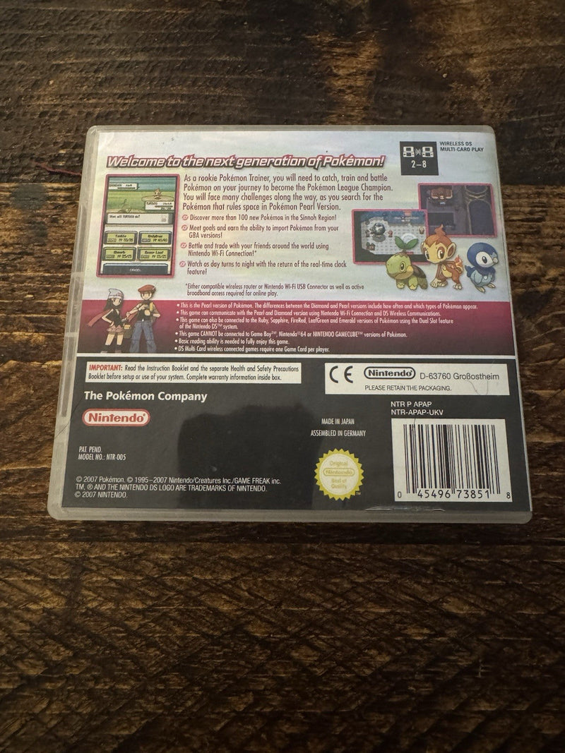 Pokemon Pearl Version Complete Tested - Nintendo DS