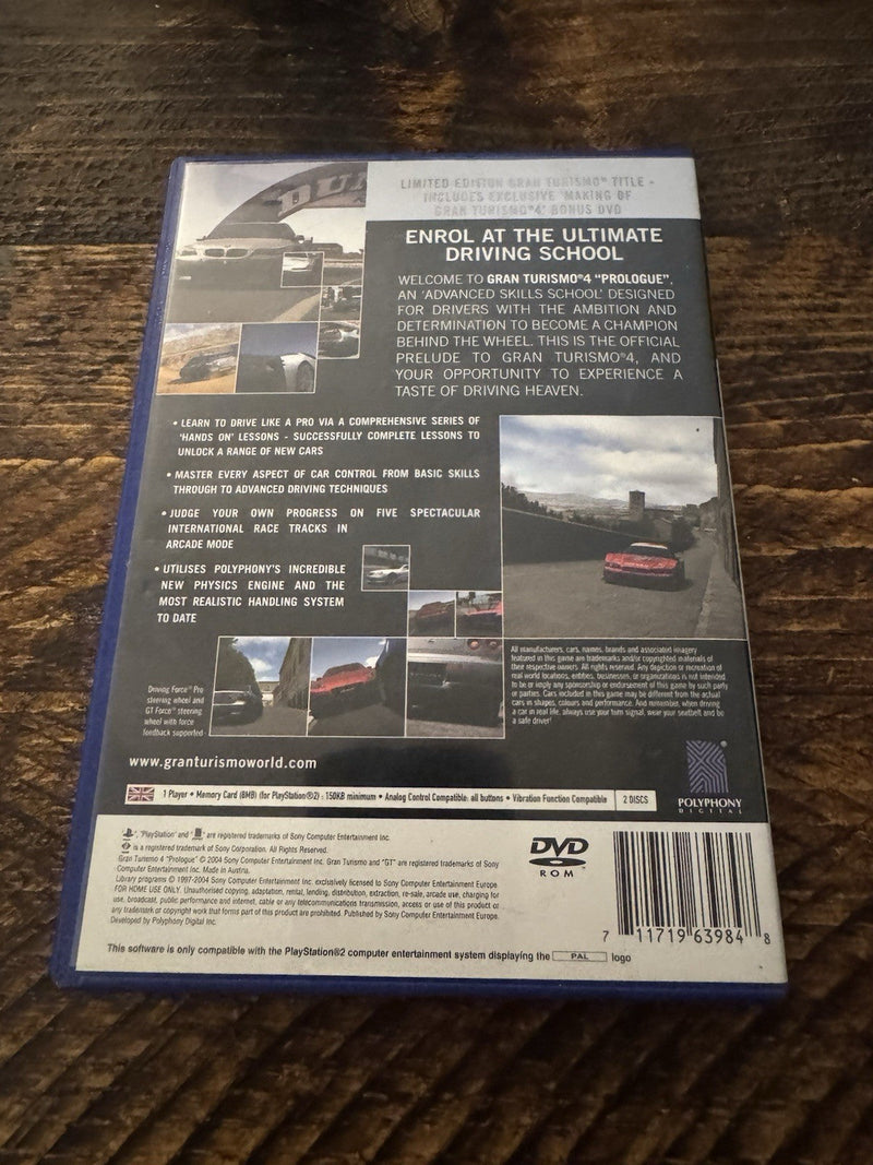 Sony PlayStation 2: Gran Turismo 4 Prologue Driving Simulator Game