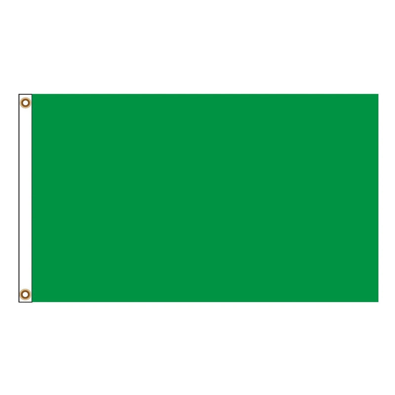 Plain Colour Polyester Flags Red Blue Green Orange Black 5ft x 3ft.