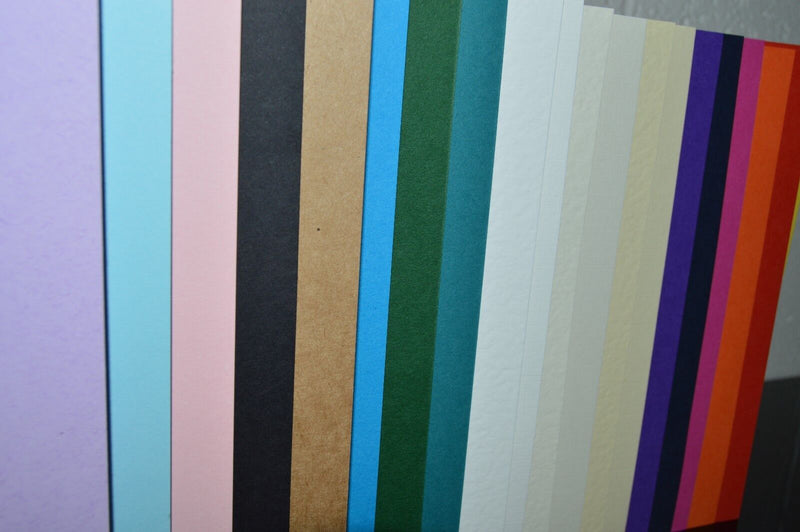 5x7 Coloured Greeting Card Blanks & Envelopes – Choose Colour & Quantity