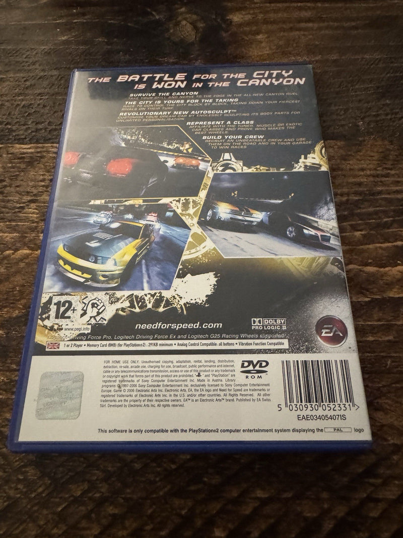 Sony PlayStation 2: Need For Speed Carbon Racing Game
