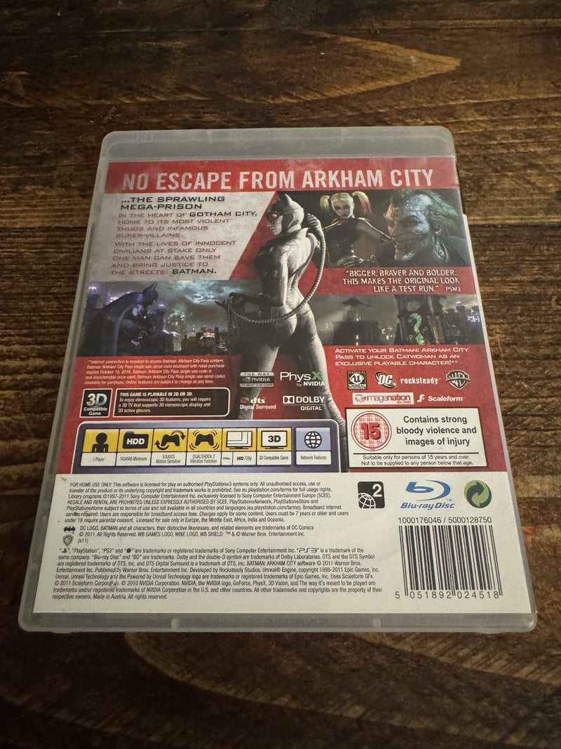 Sony PlayStation 3 Batman Arkham City Game