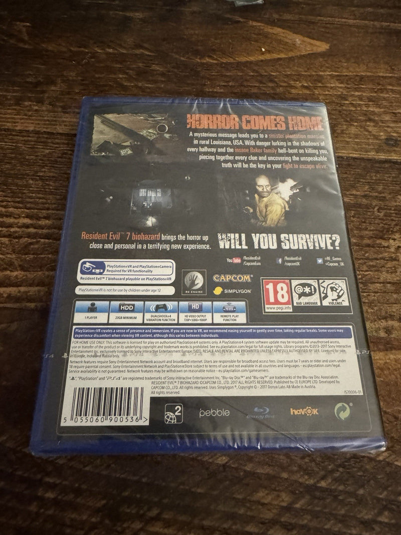 Sony PlayStation 4 Resident Evil Biohazard Game