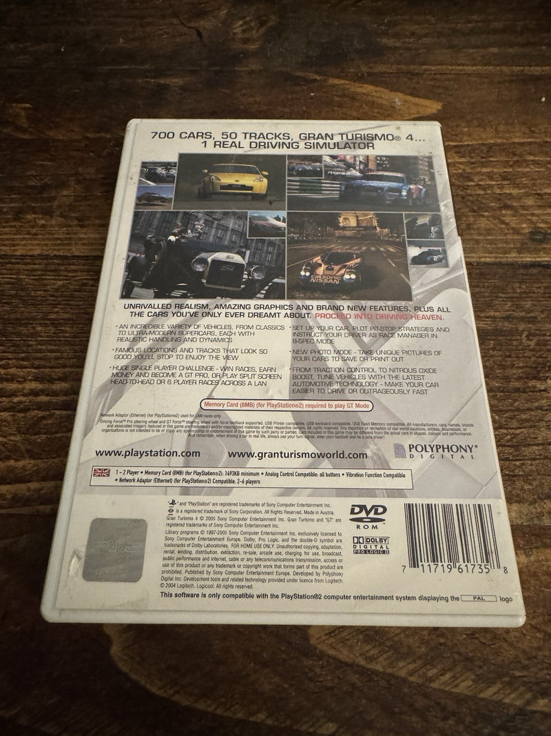 Sony PlayStation 2 Grab Turismo 4 The Real Driving Simulator Game