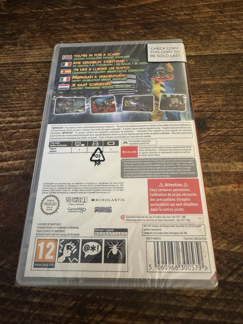 Nintendo Switch Goosebumps Dead Of Night Game Sealed Spooky Adventure