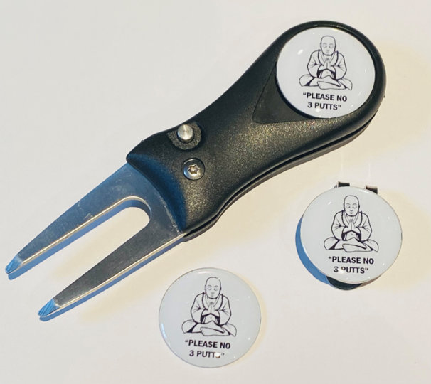 Golf Divot Tool Set with Hat Clip and 3 Ball Markers