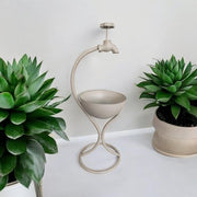 57CM CREAM METAL GARDEN PLANTER - InStock